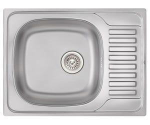 Мийка з сифоном 65х50 см QTAP QT6550SAT08 QTAP  QT6550SAT08