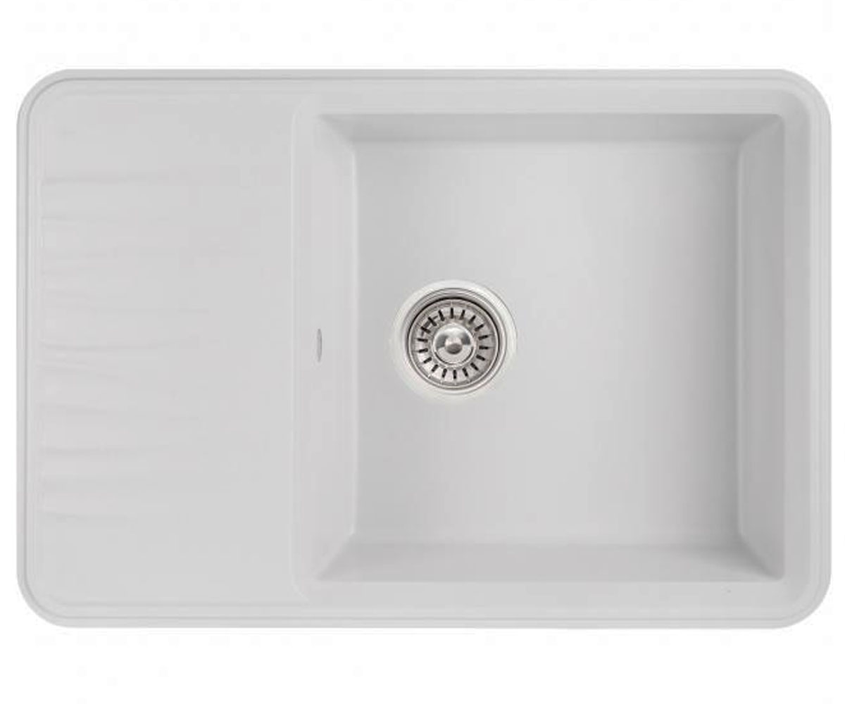 Композитна мийка з сифоном QTAP QT7440WHI650 QTAP  QT7440WHI650 QT7440WHI650