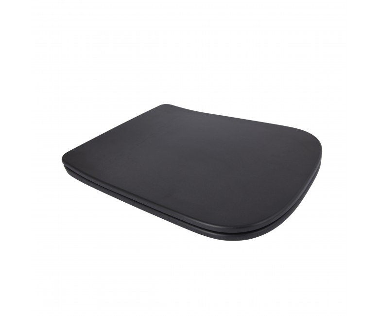 Сидіння для унітаза (Tern 490) 435x344x50 мм, Matt Black, з мікроліфтом, Slim Duroplast, Quick Release QTSC179MB47354 Qtap QTAP  QT99SC5503MB QT99SC5503MB