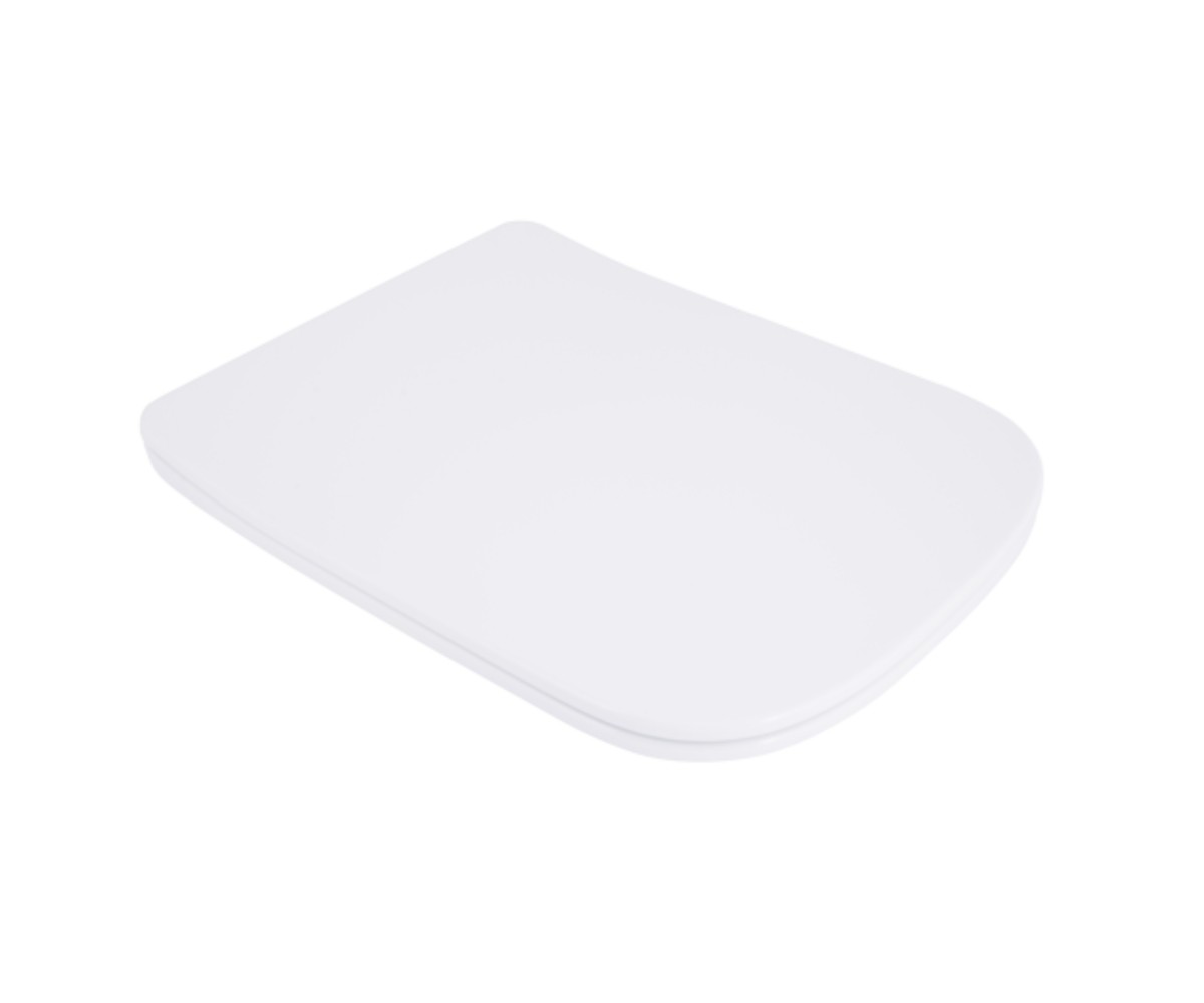 Сидіння для унітаза (Tern 490,520,610) 435x344x50 мм, White, з мікроліфтом, Slim Duroplast, Quick Release QTSC179W47353 Qtap QTAP  QT99SC5503W QT99SC5503W