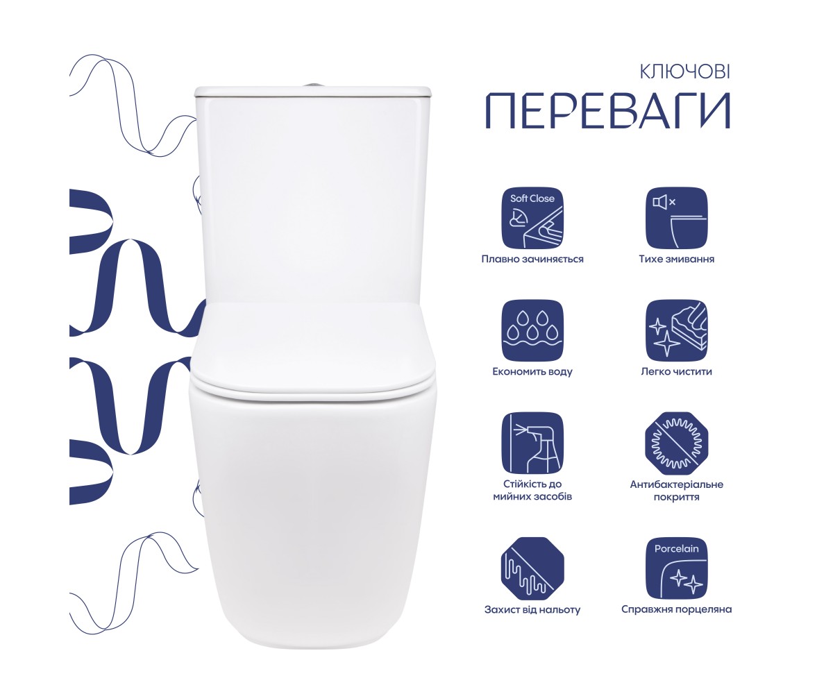 Унитаз напольный Qtap Aquarius Ultra Quiet 620×355×790 мм с сиденьем Soft-close, White QTAQAW27W49262  QTAQAW27W49262:Фото 8
