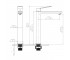 Смеситель для раковины высокий Qtap Capricorn, Chrome (k26) QTCAP1060H102C48220  QTCAP1060H102C48220:Чертеж 