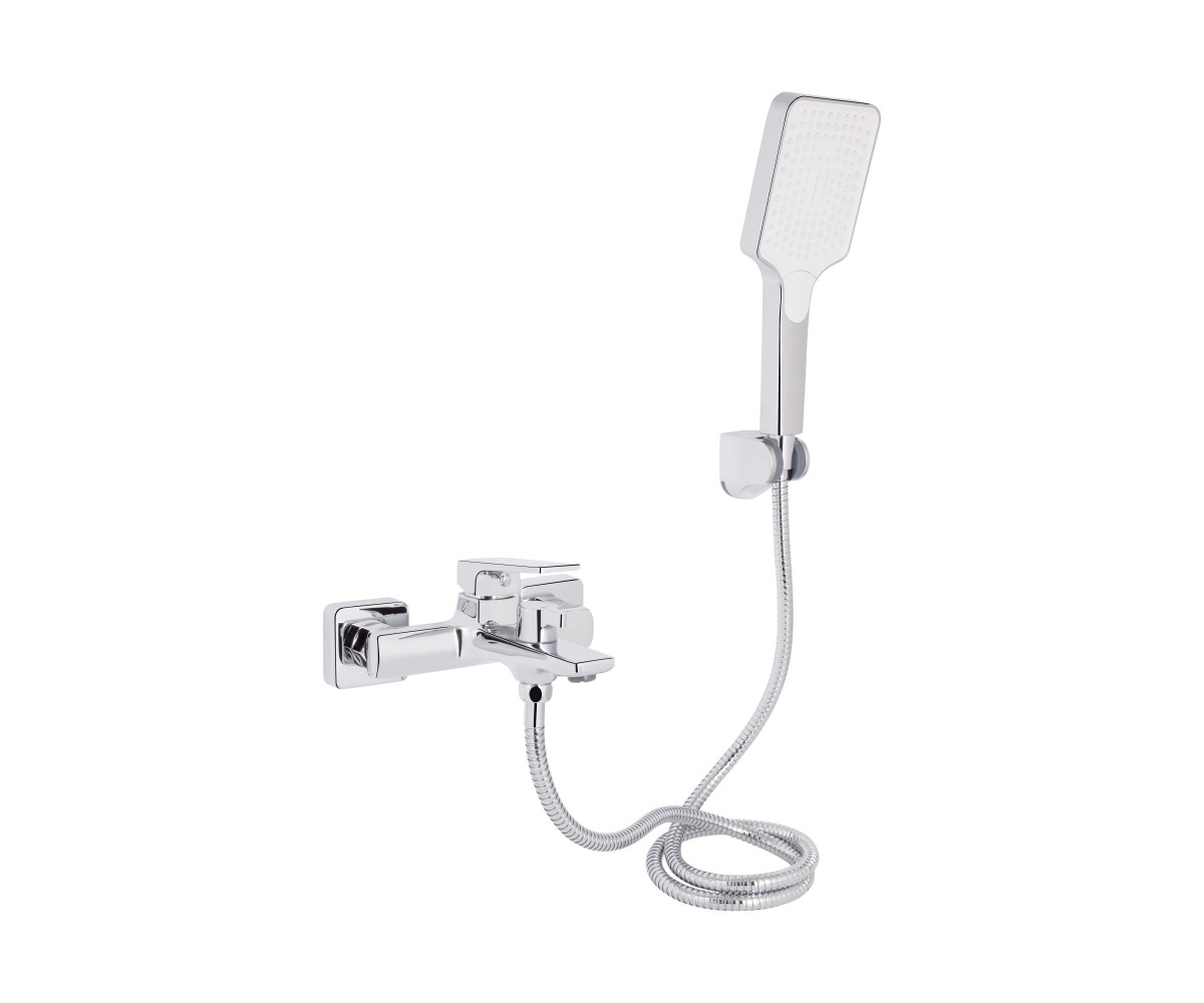 Змішувач для ванни Qtap Crow з душовим гарнітуром QTCRO259CRM48646 Chrome QTAP  QTCRO259CRM48646 QTCRO259CRM48646
