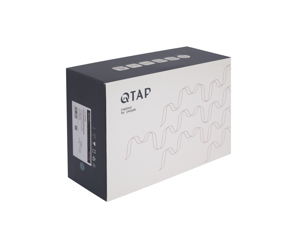 Смеситель для ванны Qtap Crow с душевым гарнитуром QTCRO259CRM48646 Chrome  QTCRO259CRM48646:Фото 2