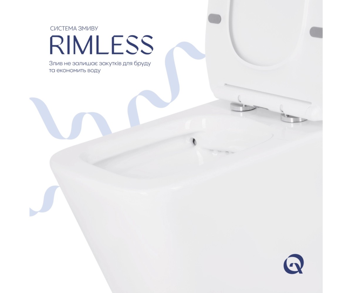 Унитаз-компакт Qtap Crow Eco безободковый с сиденьем Soft-close QTCRO27W48750  QTCRO27W48750:Фото 10