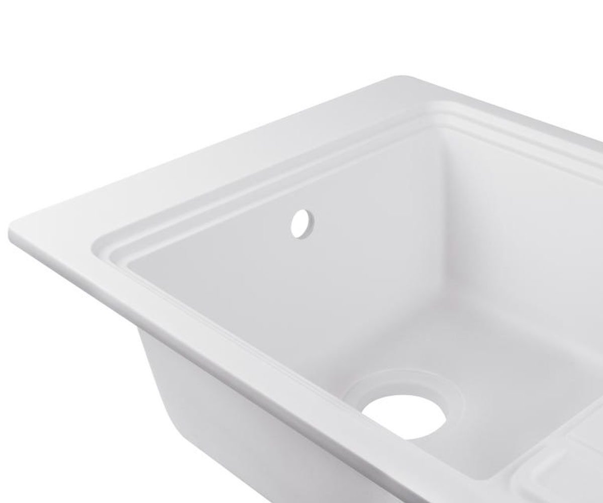 Мойка с крылом  QTCS7751WHI:Фото 3
