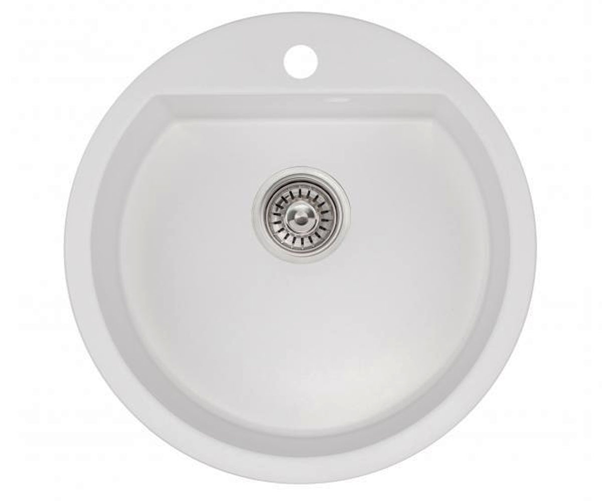 Кругла мийка з сифоном QTAP QTD510WHI650 QTAP  QTD510WHI650 QTD510WHI650