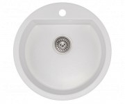 Мойка круглая с сифоном QTAP  QTD510WHI650