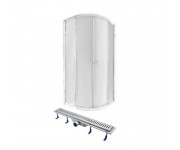 Душова кабіна з трапом QTAP PRESTO QTDRYFA304700PRECRM1099AP5
