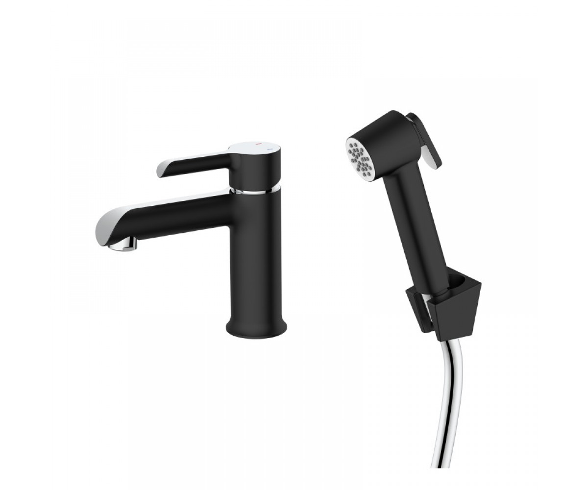 Смеситель для раковины с душем QTAP GRAND QTGRA272CRB45672 QTGRA272CRB45672