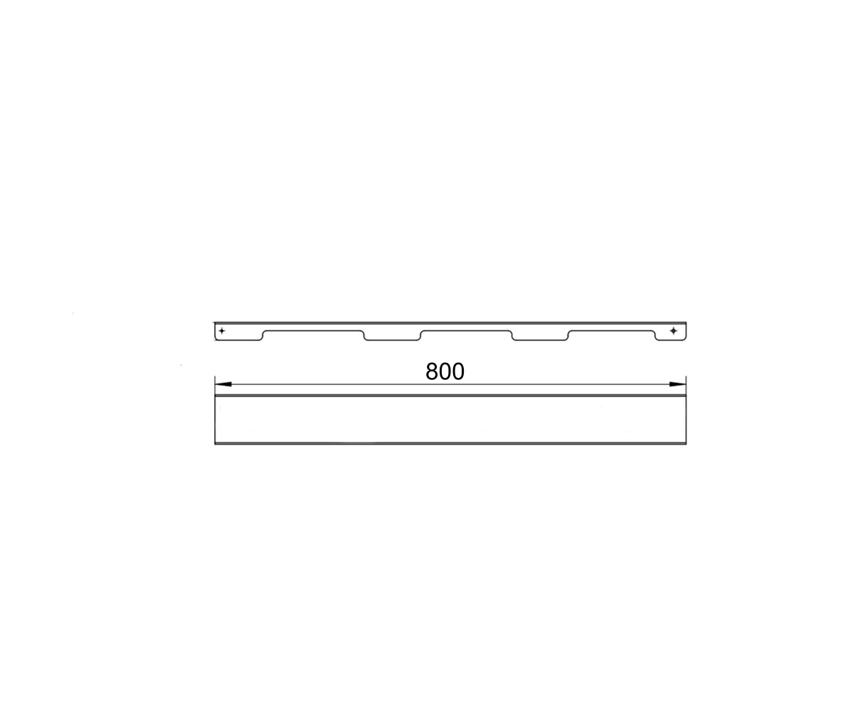 Решетка для линейного трапа  QTGRATENKSFA800:Чертеж 