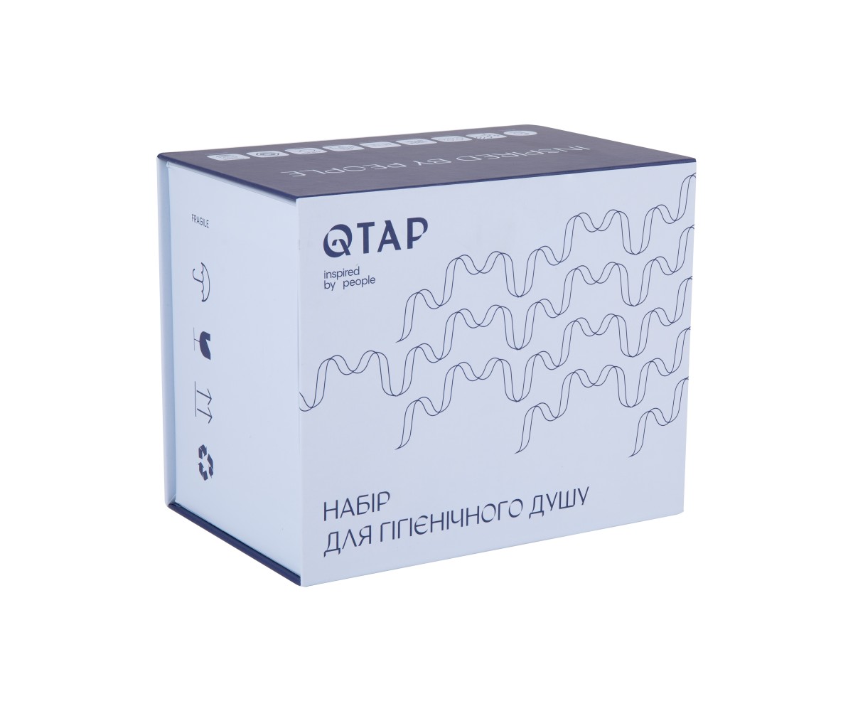 Набор для гигиенического душа Qtap Inspai-Varius округлый QTINSVARBсRV00440001 Black Matt  QTINSVARBRV00440001:Фото 2