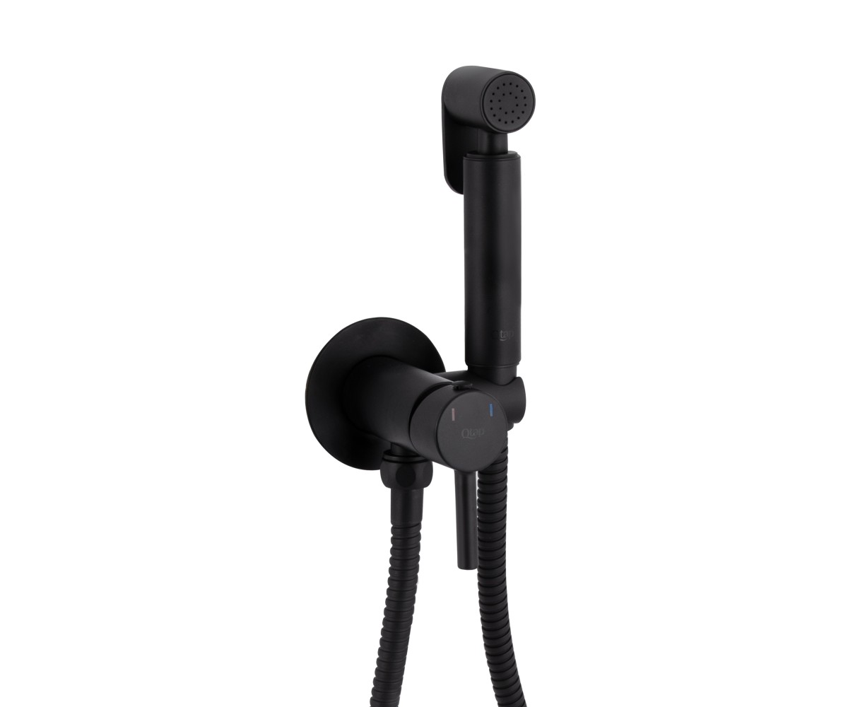 Набор для гигиенического душа Qtap Inspai-Varius округлый QTINSVARBсRV00440001 Black Matt  QTINSVARBRV00440001:Фото 4