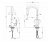 Смеситель с гибким изливом  LINEA QTLINCRB007F:Чертеж 