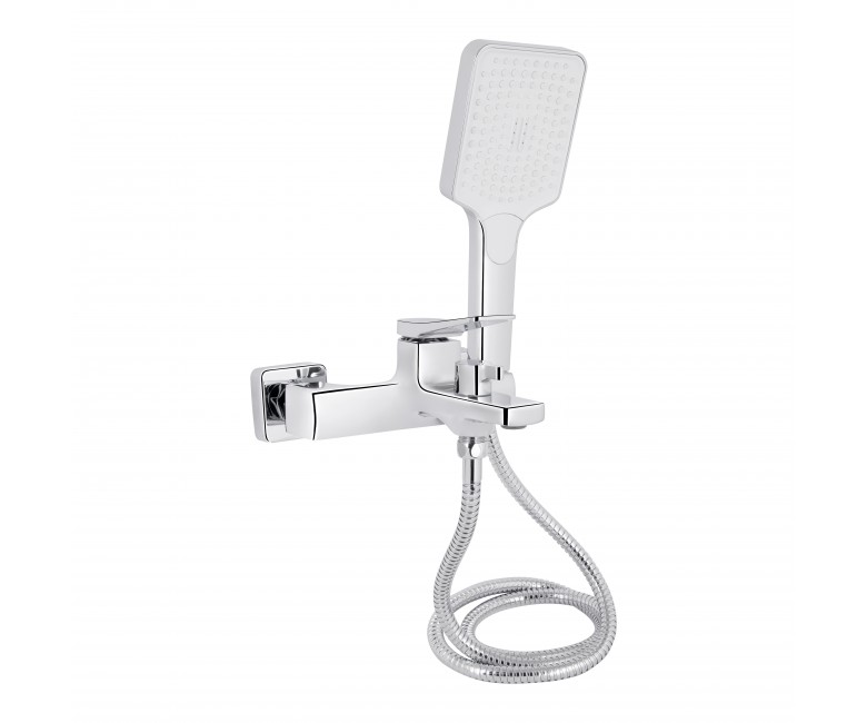 Смеситель для ванны Qtap Nando с душевым гарнитуром QTNAN259CRM48651 Chrome QTAP  QTNAN259CRM48651 QTNAN259CRM48651