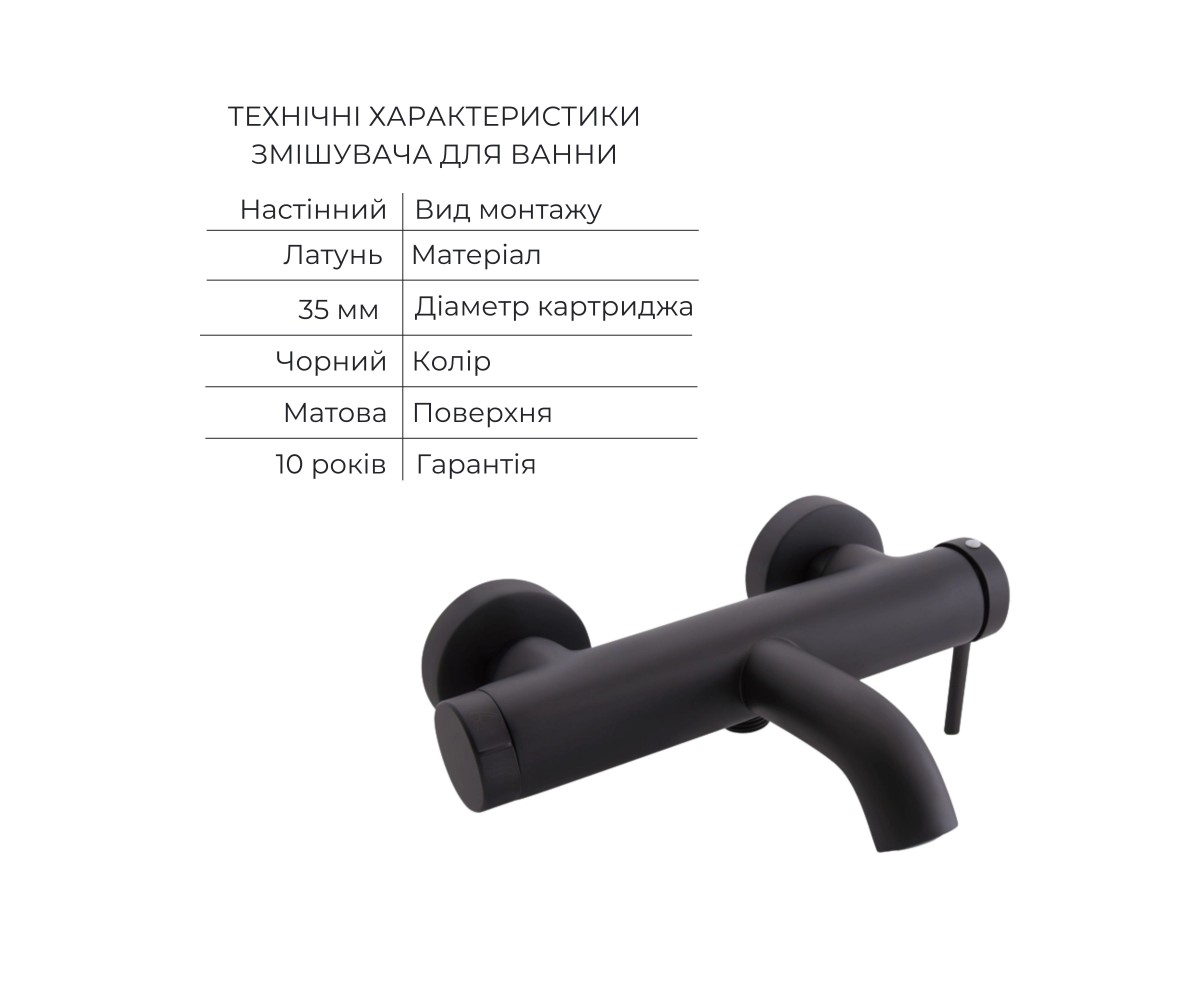 Комплект для ванной Qtap Robin Black: смесители QTROB3060102B+QTROB1060M102B+держатель QT829910842854OB+шланг QTHADPVCSQ160B+лей