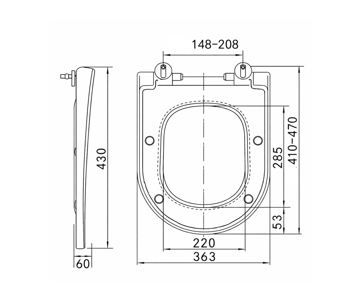 Qtap сиденье для унитаза (Robin 490, Scorpio 490) 430x363x60 мм, White, с микролифтом, Slim Duroplast, MagLock QTSC179W48915  QT