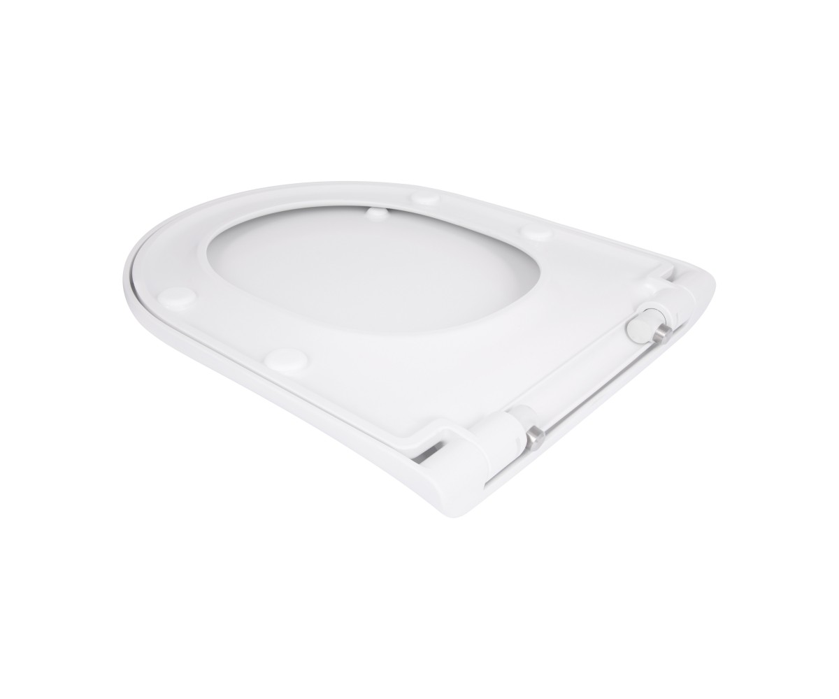 Qtap сиденье для унитаза (Robin 490, Scorpio 490) 430x363x60 мм, White, с микролифтом, Slim Duroplast, MagLock QTSC179W48915  QT