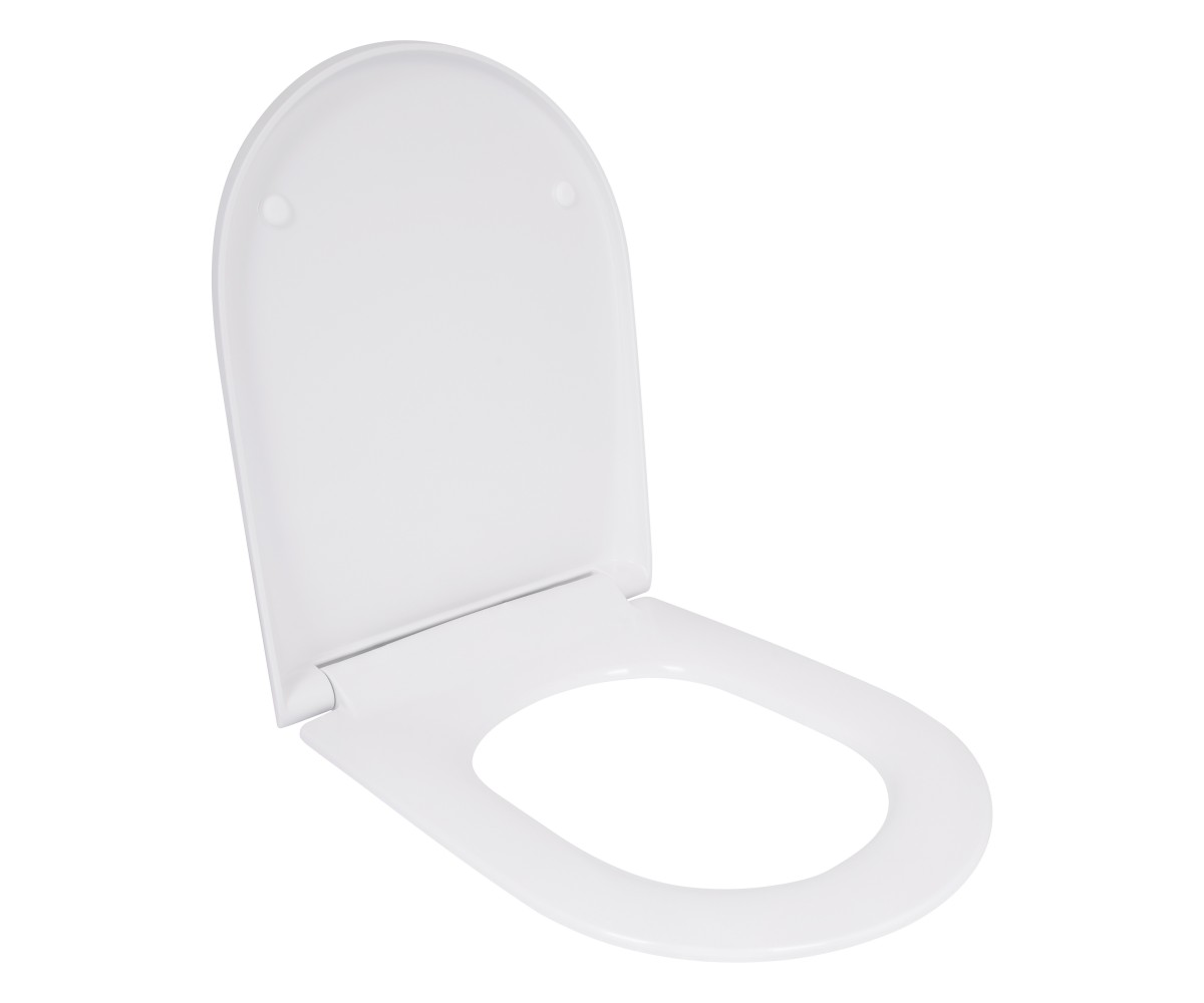 Qtap сиденье для унитаза (Robin 520, Scorpio 520) 465x363x60 мм, White, с микролифтом, Slim Duroplast, MagLock QTSC179W48916  QT