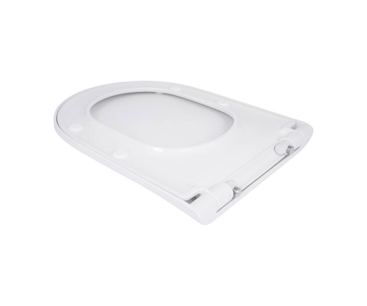 Qtap сиденье для унитаза (Robin 520, Scorpio 520) 465x363x60 мм, White, с микролифтом, Slim Duroplast, MagLock QTSC179W48916  QT