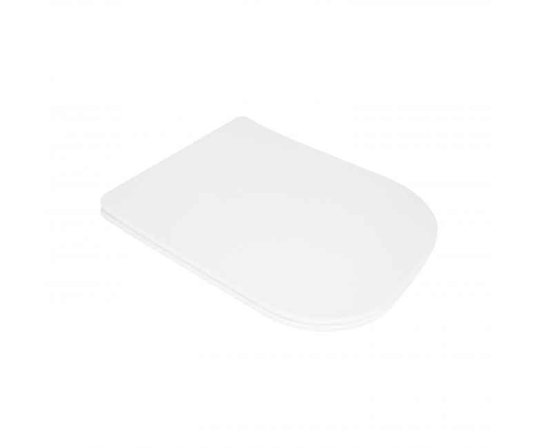 Сидіння для унітазу Qtap (Stork, Aquarius 630) 420x336x22 мм, White, з мікроліфтом, Slim Duroplast, Quick Release QTSC179W49263 QTAP  QTSC179W49263 QTSC179W49263