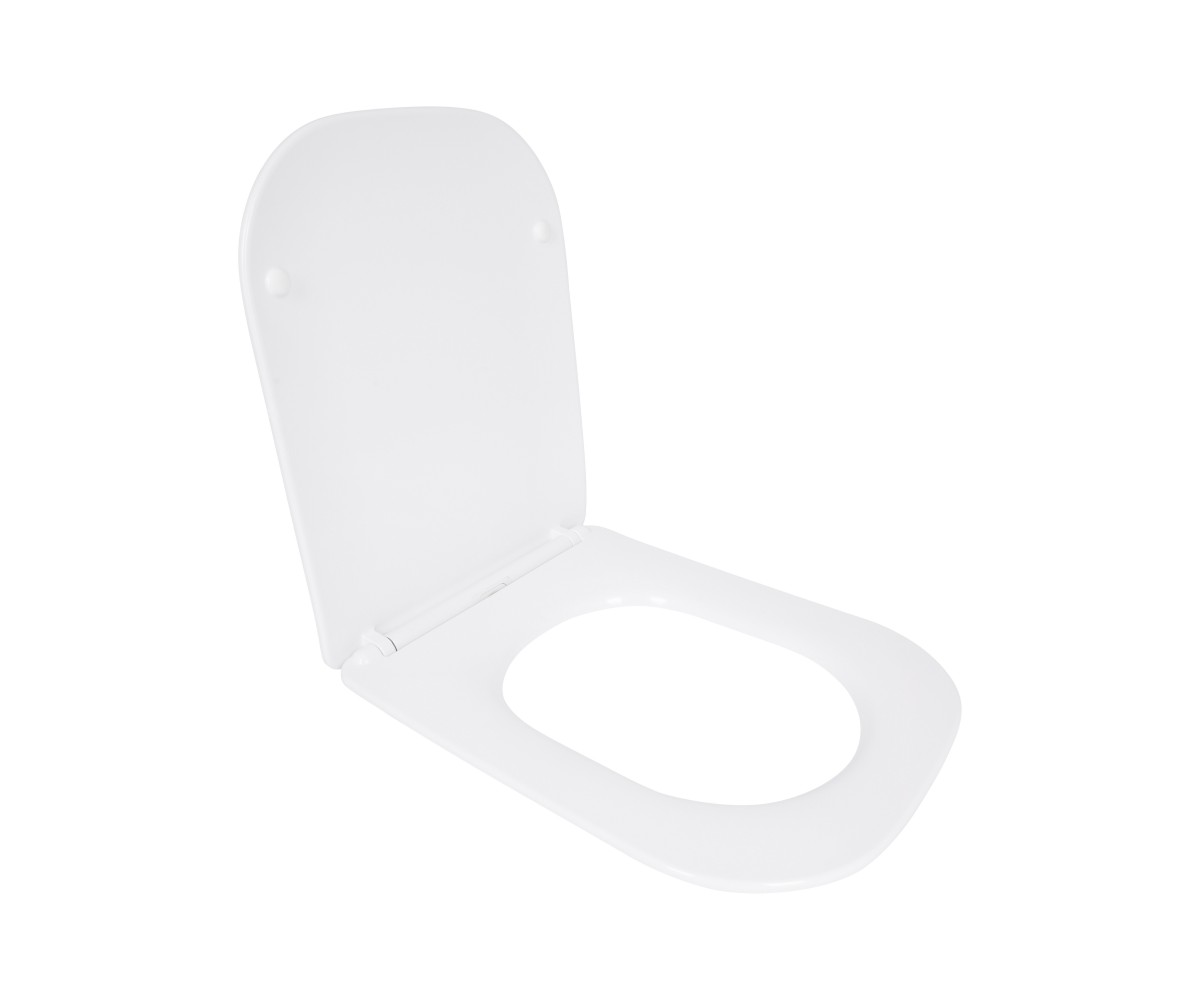 Сиденье для унитаза Qtap (Stork, Aquarius 630) 420x336x22 мм, White, с микролифтом, Slim Duroplast, Quick Release QTSC179W49263 