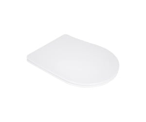 Сидіння для унітазу Qtap (Evia, Arvin, Leo 630) 410x330x22 мм, White, з мікроліфтом, Slim Duroplast, Quick Release QTSC179W49264 QTAP  QTSC179W49264