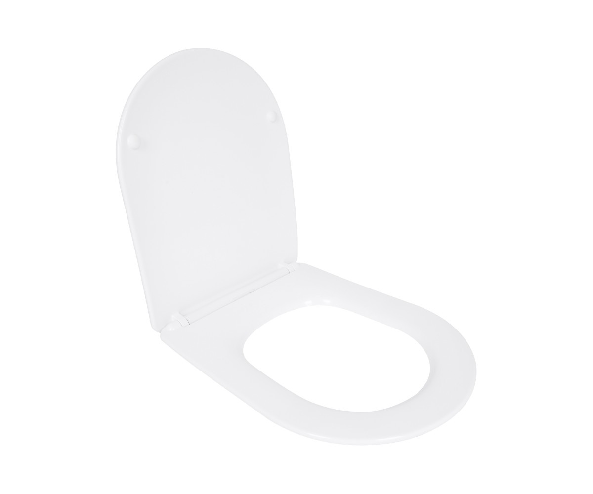 Сиденье для унитаза Qtap (Evia, Arvin, Leo 630) 410x330x22 мм, White, с микролифтом, Slim Duroplast, Quick Release QTSC179W49264