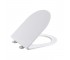 Сидіння для унітазу Qtap (Taurus 520) 455x365x38 мм, White, з мікроліфтом, Slim Duroplast, Quick Release QTSC179W49384 QTAP  QTSC179W49384 QTSC179W49384