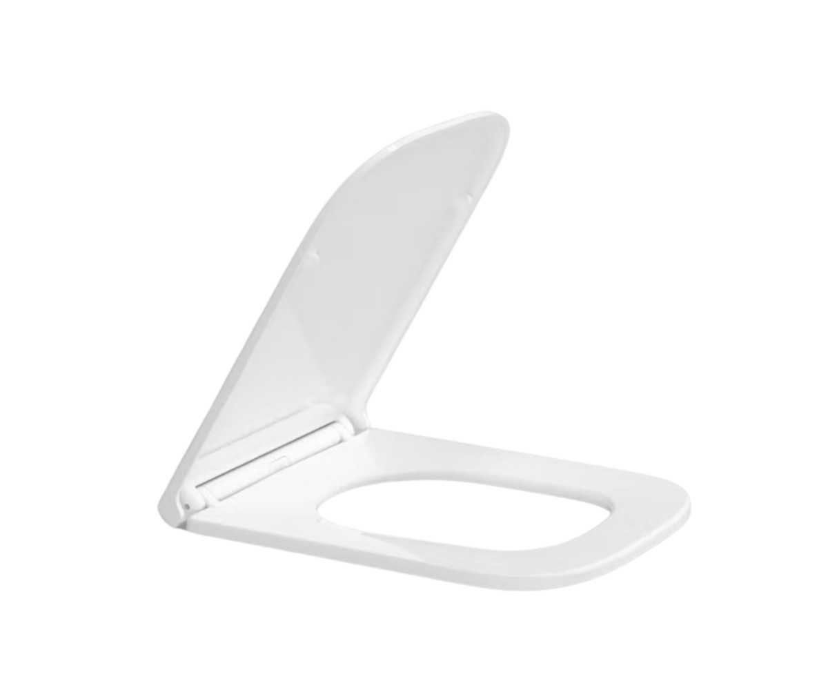 Сидіння для унітазу Qtap (Gemini 490) 428x344x37,5 мм, White, з мікроліфтом, Slim Duroplast, Quick Release QTSC179W49385 QTAP  QTSC179W49385 QTSC179W49385