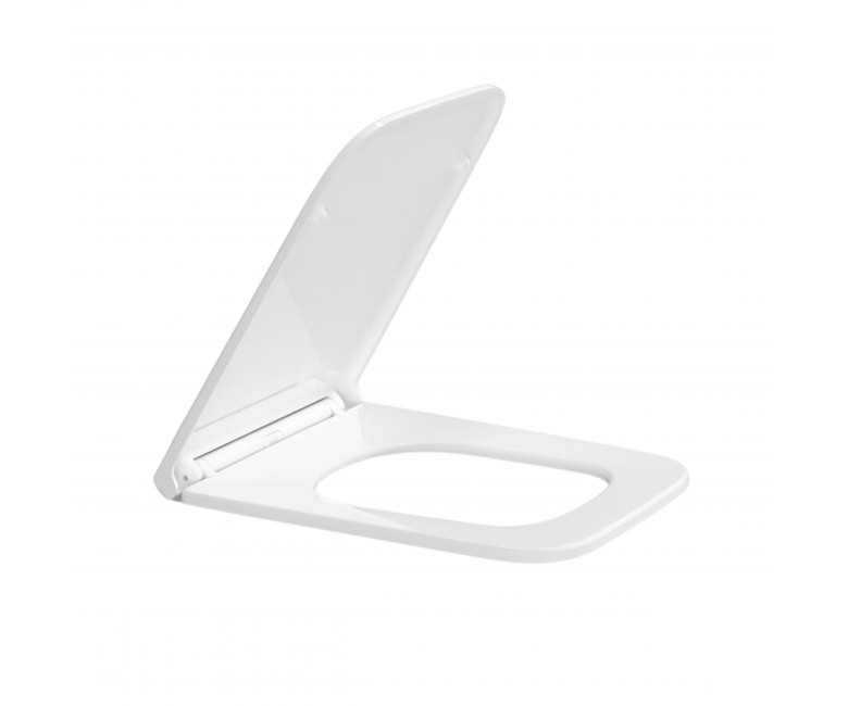 Сидіння для унітазу Qtap (Gemini 520) 448x357x38,5 мм, White, з мікроліфтом, Slim Duroplast, Quick Release QTSC179W49386 QTAP  QTSC179W49386 QTSC179W49386
