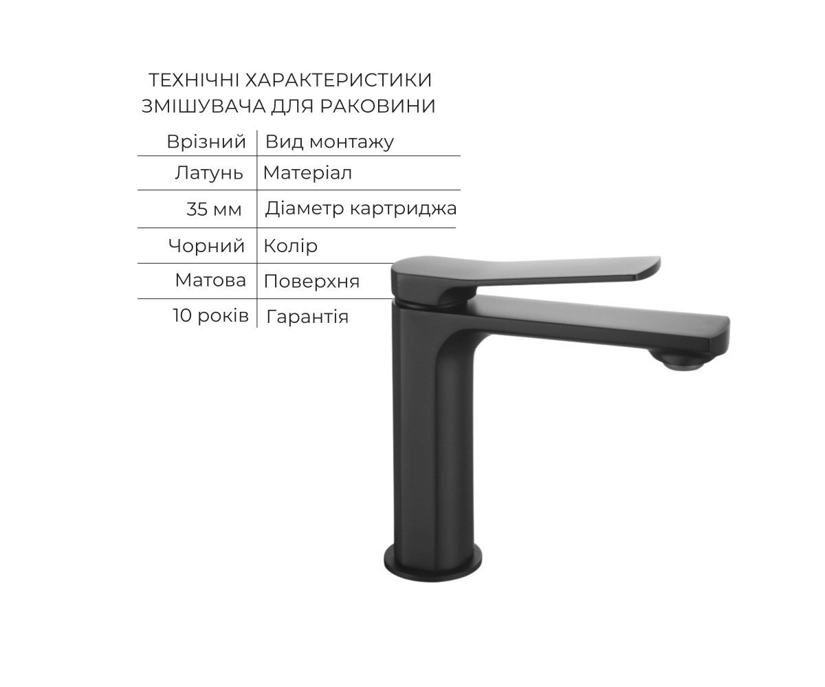 Комплект смесителей для душа и для раковины  SLAVONICE QTSLA113BLM4590047716:Фото 4
