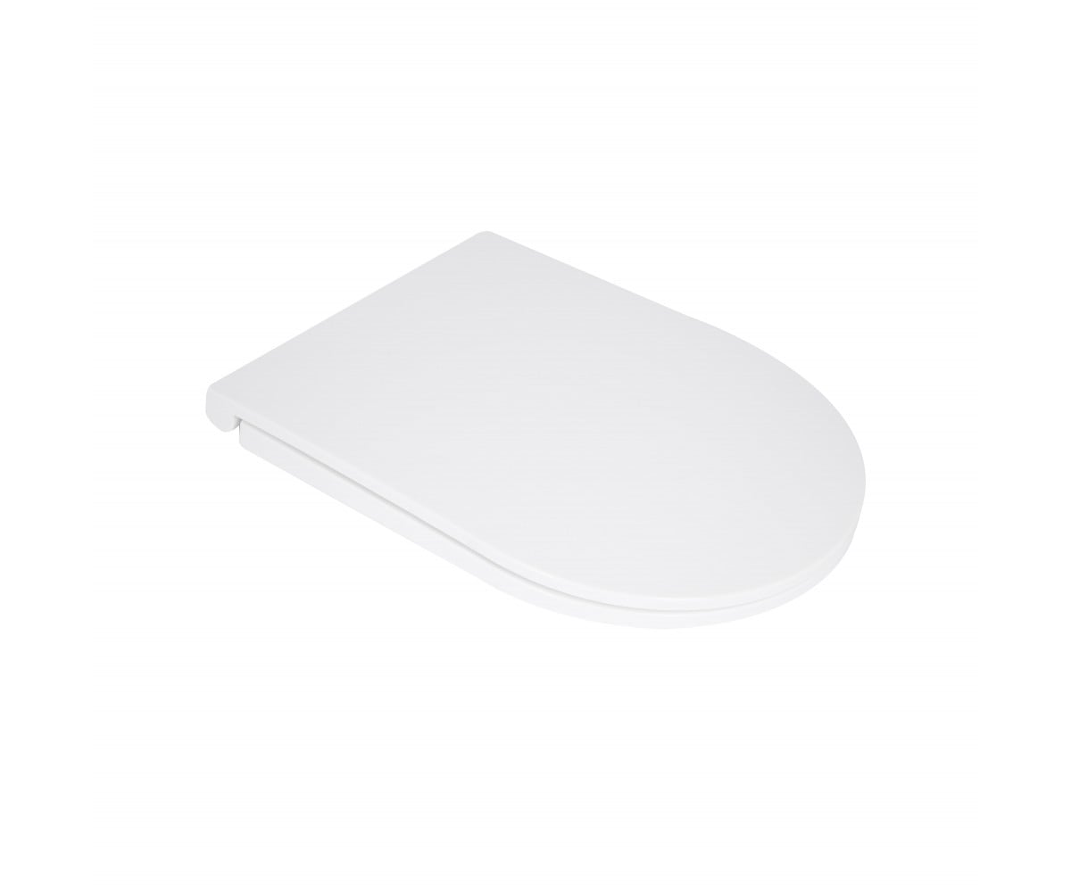 Сидіння для унітазу Qtap (Kolibri) 455×360×30 мм, White, з мікроліфтом Slim Duroplast, Quick Release QTST179W49488 QTAP  QTST179W49488 QTST179W49488