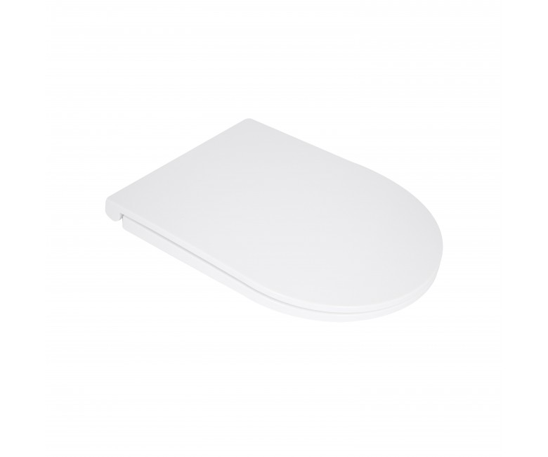 Сидіння для унітазу Qtap (Kolibri) 455×360×30 мм, White, з мікроліфтом Slim Duroplast, Quick Release QTST179W49488 QTAP  QTST179W49488 QTST179W49488
