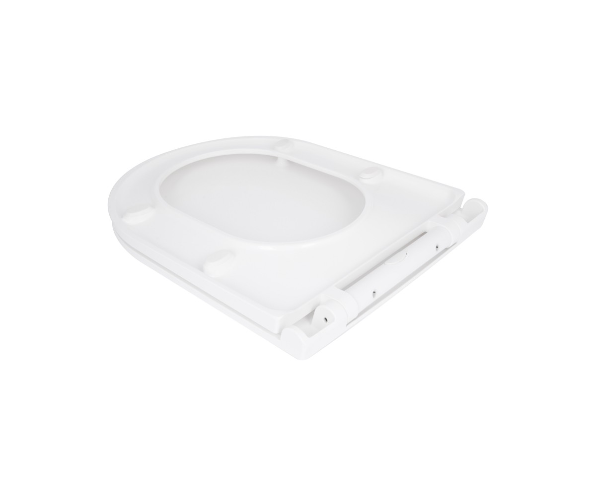 Сиденье для унитаза Qtap (Kolibri) 455×360×30 мм, White, с микролифтом Slim Duroplast, Quick Release QTST179W49488  QTST179W4948