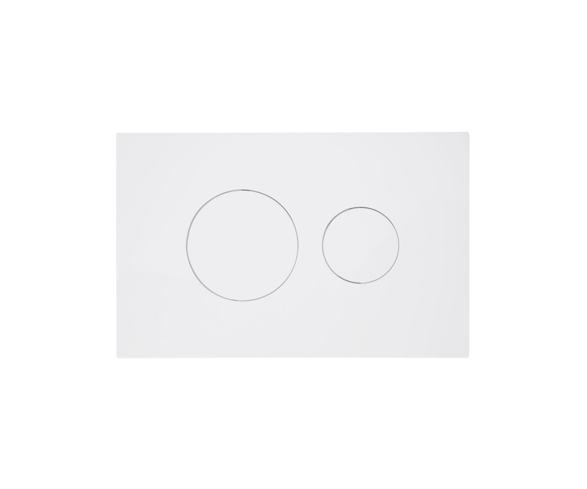Клавіша змиву Qtap Standard 152x236x28 мм, White, кругла QTSTD164W49468 QTAP  QTSTD164W49468 QTSTD164W49468