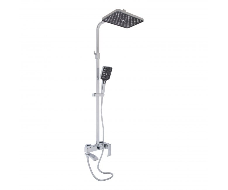 Душова система універсальна Qtap Swan Cascada на три споживача (з виливом) QTSWA111CRM45566 Chrome QTAP  QTSWA111CRM45566 QTSWA111CRM45566