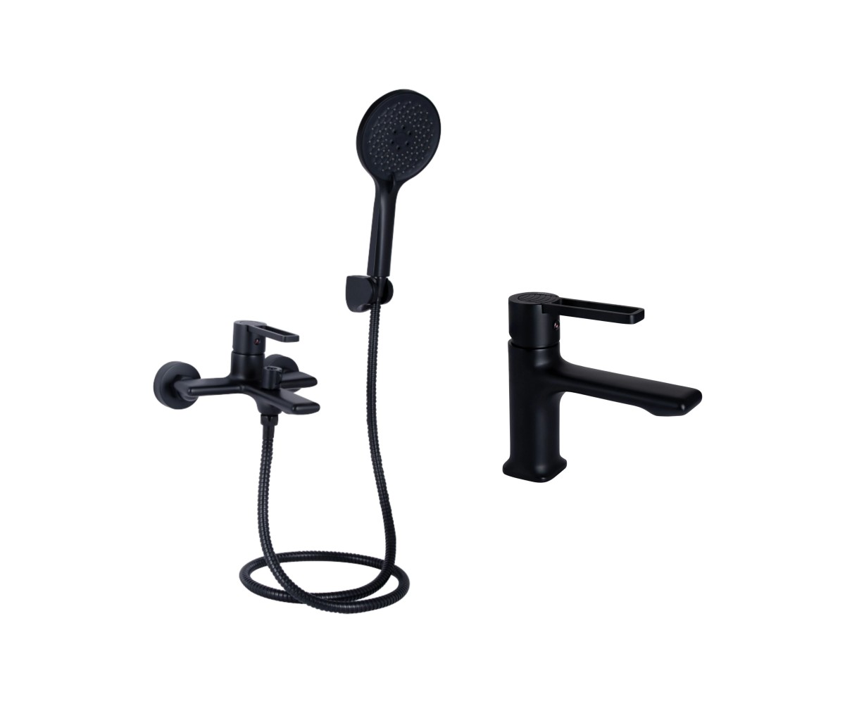 Комплект смесителей для ванной QTAP TAURUS QTTAU259BLM4566247663 QTTAU259BLM4566247663