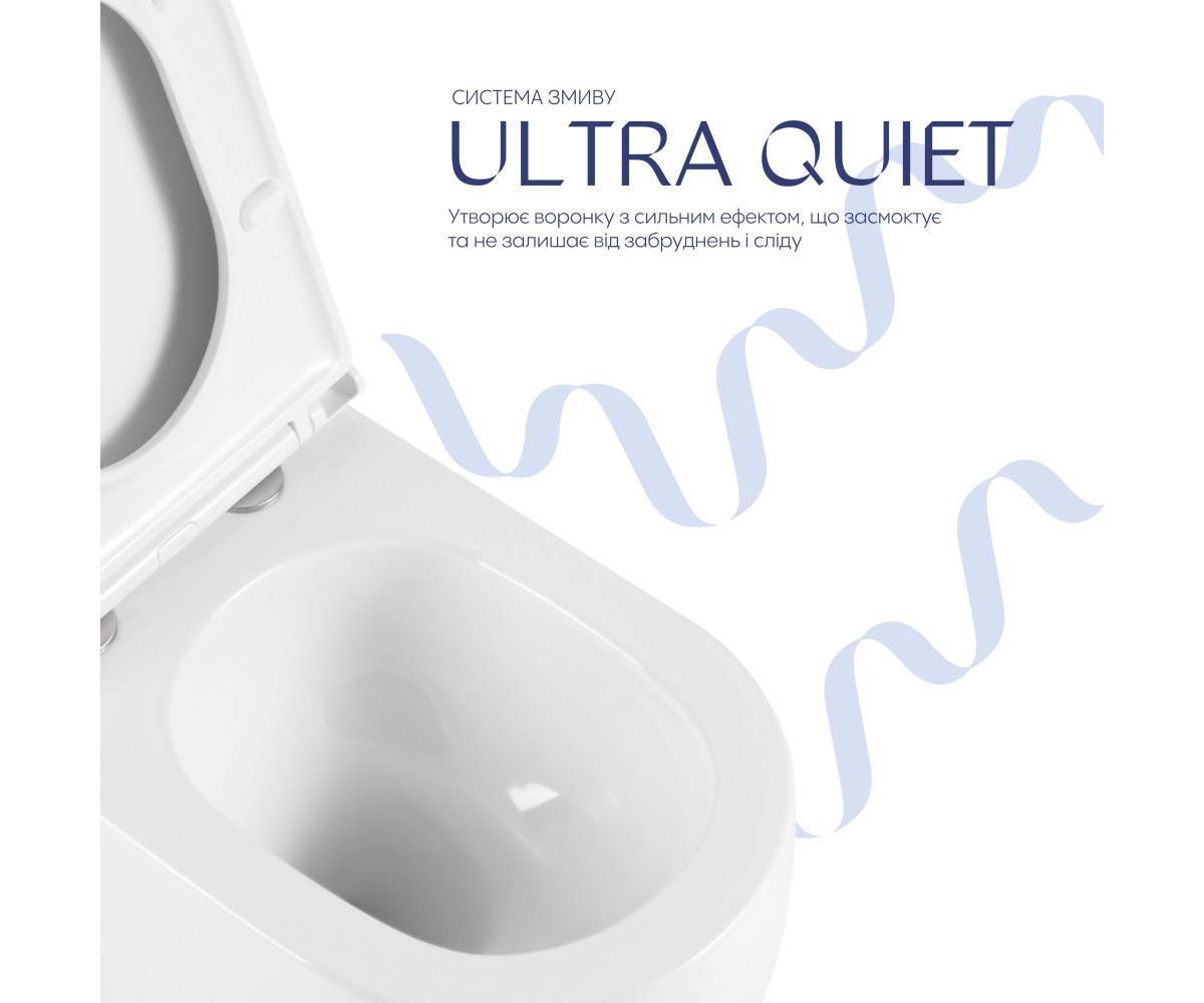 Унитаз подвесной Qtap Taurus Ultra Quiet 515×360×350 мм, White, с сиденьем Slim Duroplast / Soft-close / Quick Release QTTAU26W4