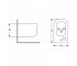 Биде подвесное Qtap Gemini 485×340×300 мм, White QTTAU28W49120  QTTAU28W49120:Чертеж 
