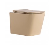 Унітаз підвісний Qtap Tern Ultra Quiet 520×345×325 мм, Beige, з сидінням Slim Duroplast / Soft-close / Quick Release QTTER26SB49001 QTAP  QTTER26SB490