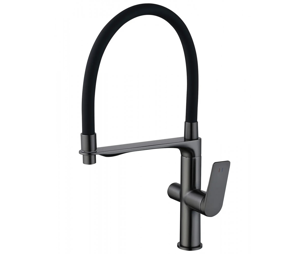 Смеситель с гибким изливом QTAP VLASTA NEW QTVLA364GMB45649 QTVLA364GMB45649