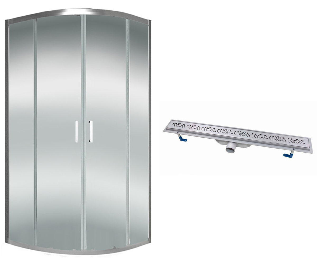 Кабіна з трапом 90x90 см Q-TAP ТЕЛЕЦЬ ТАУРУС ТАУРМ1099AC6 QTDRYFC304800 QTAP TAURUS TAUCRM1099AC6+QTDRYFC304800 TAUCRM1099AC6+QTDRYFC304800