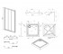 Дверь в нишу с поддоном 78-81x200 см  UNIFOLD UNICRM208C4UNIS308815:Чертеж 
