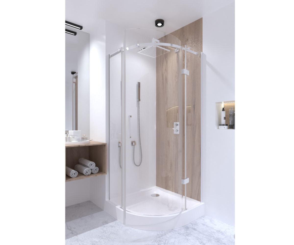 Угловая кабинка с поддоном 90х90 см  VIRGO VIRCRM1099AC8UNIA309915:Фото 2