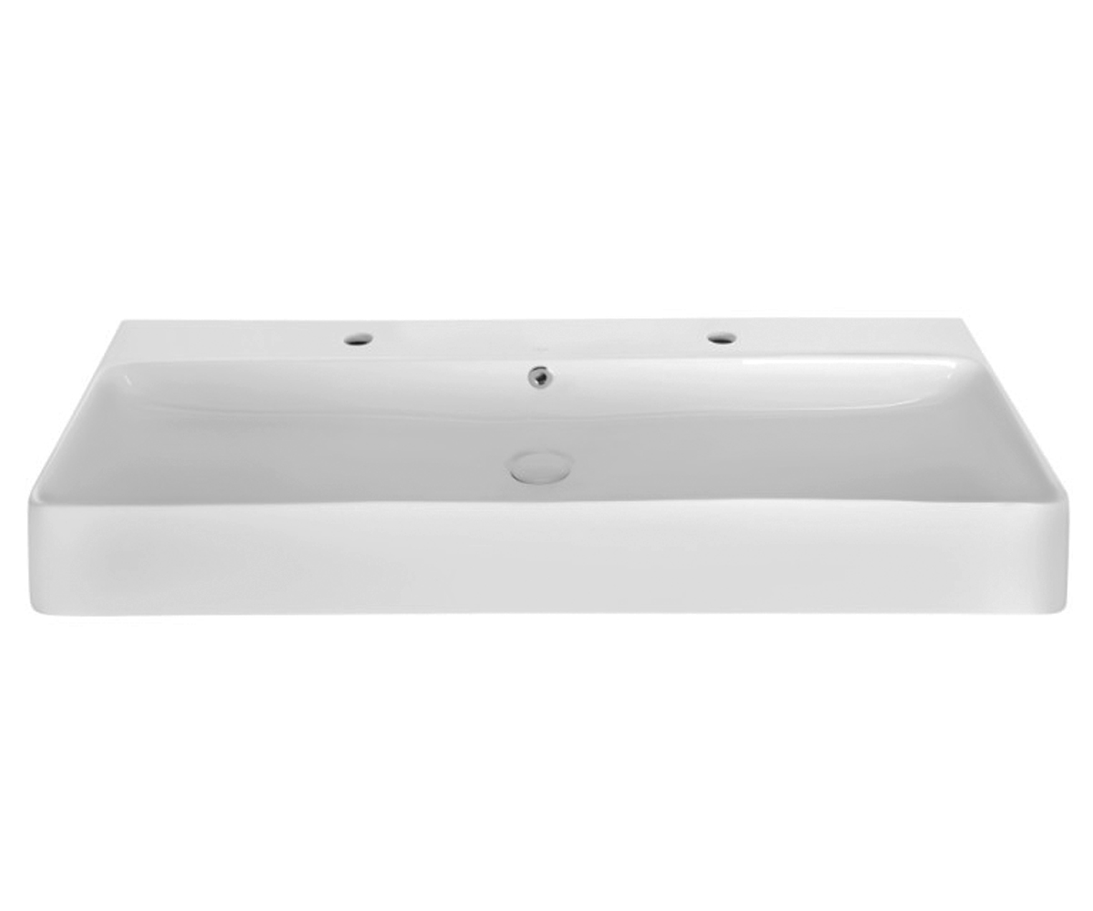 Раковина з нижнім клапаном 110 см QTAP  WHI 428/F008 WHI 428/F008