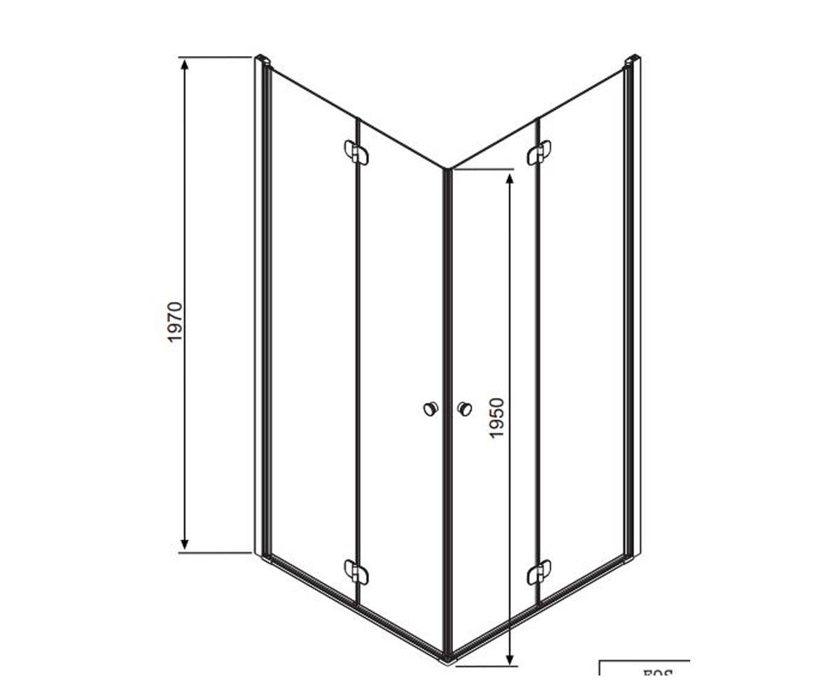 Душевая кабина  EOS KDD-B 37303-01-01N:Чертеж 