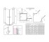 Правостороння душевая дверь  KDD 383060-01R:Чертеж 