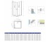 Душевая дверь  ESSENZA NEW KDD-B 385070-01-01L:Чертеж 