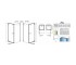 Душевая кабина radaway arta kdj i 80 см  ARTA KDJ I 386081-03-01L:Чертеж 